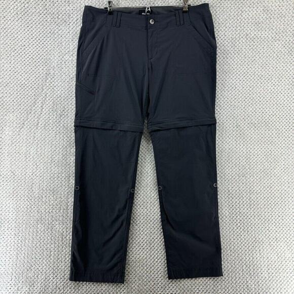 Marmot Pants Womens 14 Dark Gray Convertible Shorts 8" Outdoors Hiking Camping - Picture 1 of 15
